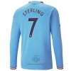 Maglia da Calcio a Maniche Lunghe Manchester City Sterling 7 Casa 2022-23 per Uomo